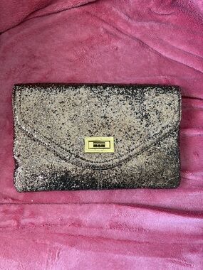 Glitter Envelope Clutch – Gold Sparkle